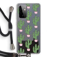 Cactus Lover: Samsung Galaxy A72 5G Transparant Hoesje met koord Cactus Lover: Samsung Galaxy A72 5G Transparant Hoesje met koord
