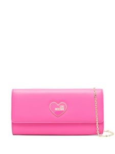 Love Moschino pochette à plaque logo - Rose