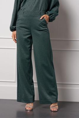 Studio Anneloes Lexie Sparkle Trousers 13325 Broek 7801 Bottle Green/silver