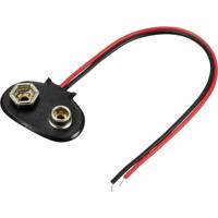 TRU COMPONENTS TC-13220520 Batterijclip 1 9V (blok) Drukknopaansluiting (l x b) 26 mm x 19 mm