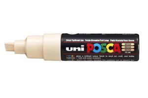 Uni-Ball uni POSCA PC-8K markeerstift 1 stuk(s) Beitelvormige punt Beige