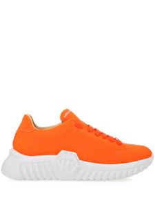 Philipp Plein Runner Hexagon low-top leather sneakers - Orange