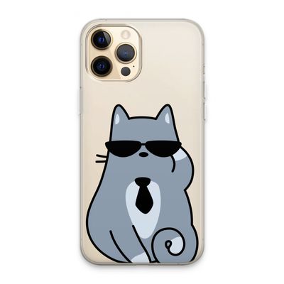 Cool cat: iPhone 13 Pro Max Transparant Hoesje