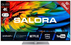 Salora 440A series 55QLED440A tv 139,7 cm (55") 4K Ultra HD Smart TV Wifi Zwart