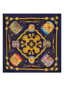 Hermès Pre-Owned foulard Les Tambours en soie (années 1990-2000) - Bleu