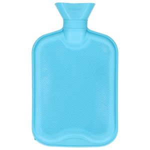 Warmwaterkruik - met rubberen hoes - blauw - 2L - kruik
