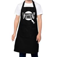 Keukenschort Master Chef - voor kinderen - zwart - jongens en meisjes - kook cadeau