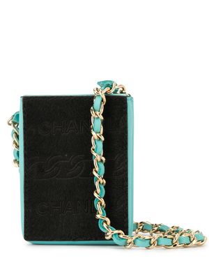 CHANEL Pre-Owned mini sac à main à bride en chaîne - Bleu