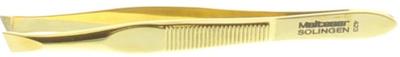 Malteser Pincet 8cm verguld scheef 423-G