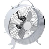 Tafel ventilator - 26 cm - Wit - kantoor/bureau ventilatoren - metaal