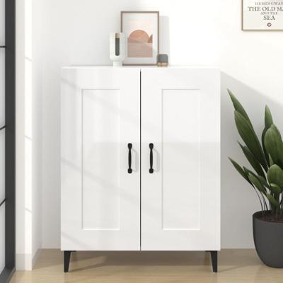 Dressoir 69,5x34x90 cm bewerkt hout hoogglans wit