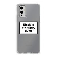 Black is my happy color: OnePlus 9 Transparant Hoesje