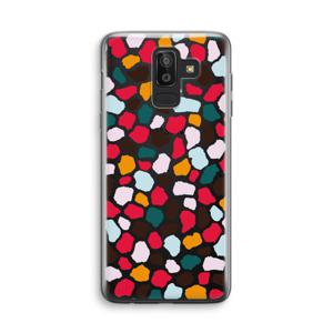 Colored Giraffe: Samsung Galaxy J8 (2018) Transparant Hoesje