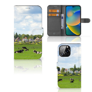 iPhone 14 Pro Max Telefoonhoesje met Pasjes Koeien