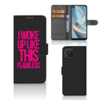 OPPO Reno4 Z Hoesje met naam Woke Up - Origineel Cadeau Zelf Maken