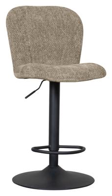 LABEL51 Draaibare Barkruk 'Vino' Elite stof, kleur Hunter (zithoogte 64-84cm)