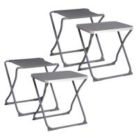Redcliffs Campingkrukje - 2x - opvouwbaar - metaal - 47 x 37 x 47 cm - incl tafelblad - stoel/kruk