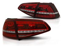 Tuning-Tec Achterlichten voor VW GOLF 7 13-17 ROOD HELDER LED GTI LOOK SEQ - thumbnail