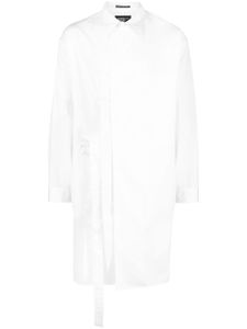 Yohji Yamamoto chemise à taille nouée - Blanc