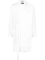 Yohji Yamamoto chemise à taille nouée - Blanc - thumbnail