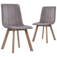 vidaXL Eetkamerstoelen 2 st fluweel roze - thumbnail