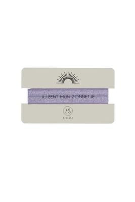 Zusss elastisch armbandje zonnetje lila