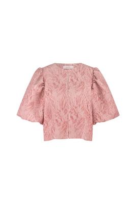 Hanne jacquard jacket - dusty pink - 13272