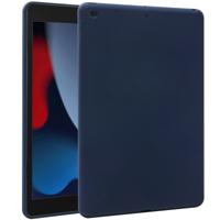 Accezz Liquid Silicone Backcover iPad 9 (2021) 10.2 inch/iPad 8 (2020) 10.2 inch/iPad 7 (2019) 10.2 inch Tablethoesje Blauw