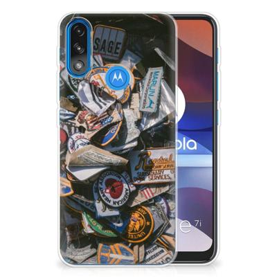 Motorola Moto E7/E7i Power | Siliconen hoesje | met foto Badges