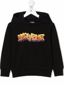 DSQUARED2 KIDS hoodie à imprimé graffiti - Noir