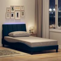 Bedframe zonder matras "Hanko" 100x200 cm stof blauw