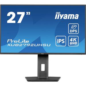 Iiyama ProLite XUB2792UHSU-B6 LED-monitor Energielabel F (A - G) 68.6 cm (27 inch) 3840 x 2160 Pixel 16:9 4 ms HDMI, DisplayPort, Hoofdtelefoon (3.5 mm