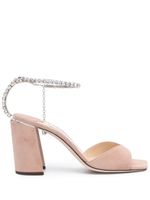 Jimmy Choo sandales Saeda 85 mm en daim - Tons neutres - thumbnail