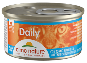 Almo Nature Dailymenu kat mousse tonijn en kabeljauw 85gr