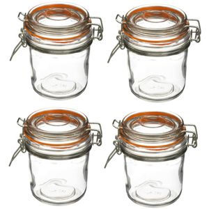 Set van 18x weckpotjes/voorraadpotjes 0,33L glas met beugelsluiting