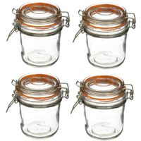 Set van 18x weckpotjes/voorraadpotjes 0,33L glas met beugelsluiting