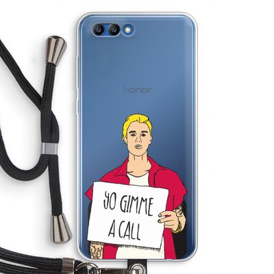 Gimme a call: Honor 10 Transparant Hoesje met koord