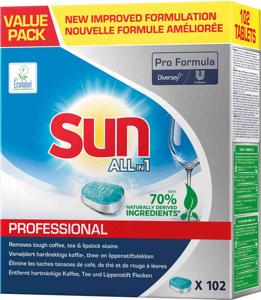 Vaatwastabletten Sun All-in-1 102 stuks