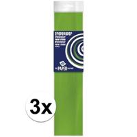 Crepe papier platte vellen - 3x - limegroen - 250 x 50 cm - Knutselen met papier - Knutselspullen Crepe papier platte vellen - 3x - limegroen - 250 x 50 cm - Knutselen met papier - Knutselspullen