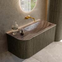 Badmeubel Mondiaz Kurve-Dlux | 95 cm | Meubelkleur Shadow | Wastafelkleur Oza | Solid surface | Wasbak rechter zijde spoelbak | Zonder kraangat(en) Badmeubel Mondiaz Kurve-Dlux | 95 cm | Meubelkleur Shadow | Wastafelkleur Oza | Solid surface | Wasbak rechter zijde spoelbak | Zonder kraangat(en)