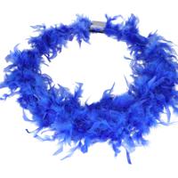 Carnaval verkleed veren Boa kleur blauw 180 cm