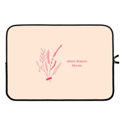 Where flowers bloom: Laptop sleeve 13 inch