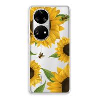 Sunflower and bees: Huawei P50 Pro Transparant Hoesje