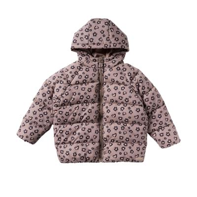 Your wishes winter winterjas meisjes - oranje - Sweet Leopard - puffer