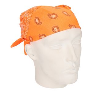 Neon oranje hoofddoek bandana   -