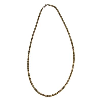 Robuuste Stalen Halsketting met Karabijnslotje Goudkleurig (60 cm / 4