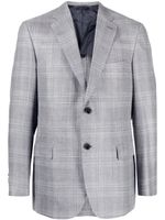 Brioni blazer à carreaux - Gris