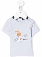 BOSS Kidswear t-shirt à logo imprimé - Bleu