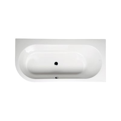 Ligbad Polysan Astra Inbouw 165x80x48 cm Asymmetrisch Rechts Wit Polysan