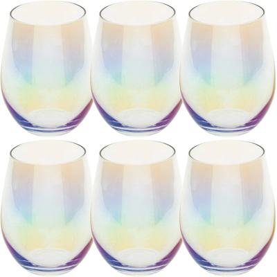 Secret de Gourmet Tumbler drink glazen - 6x stuks - parelmoer - 540 ml - Drinkglazen - Waterglazen